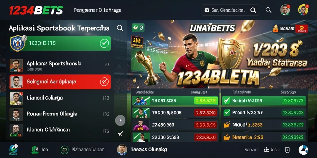 Antarmuka interaktif dan menarik dari <strong>1234BETS</strong> saat memasang taruhan.