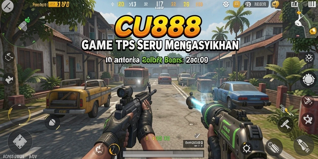Screenshot CU888 menampilkan pertarungan seru dalam gameplay TPS.