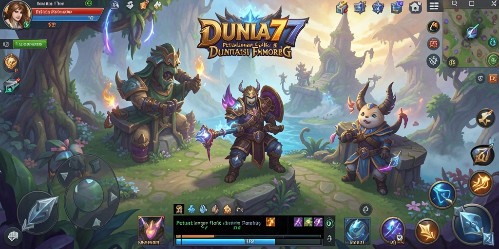 Tampilan gameplay DUNIA77 yang menarik dan penuh aksi MMORPG.