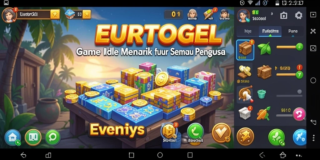 Screenshot utama EUROTOGEL menampilkan gameplay Idle yang menarik.