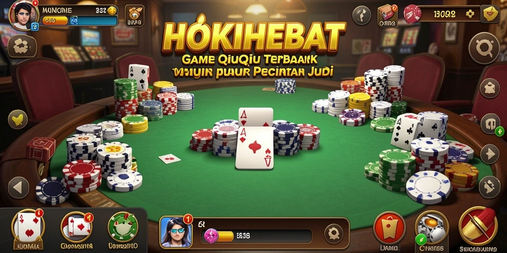 Tampilan gameplay seru dari HOKIHEBAT, menunjukkan aksi QiuQiu yang mendebarkan.