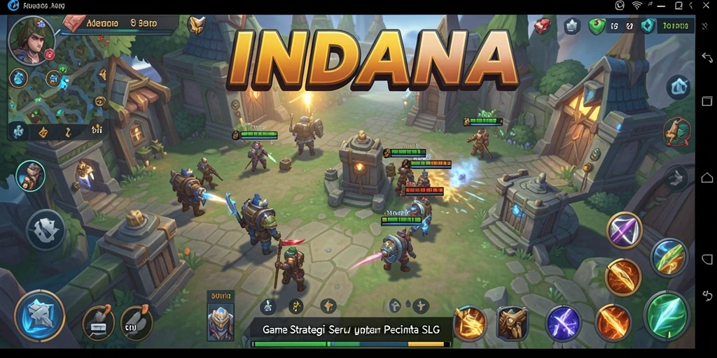 Tampilan gameplay seru INDAAA dengan strategi dan taktik mendalam.