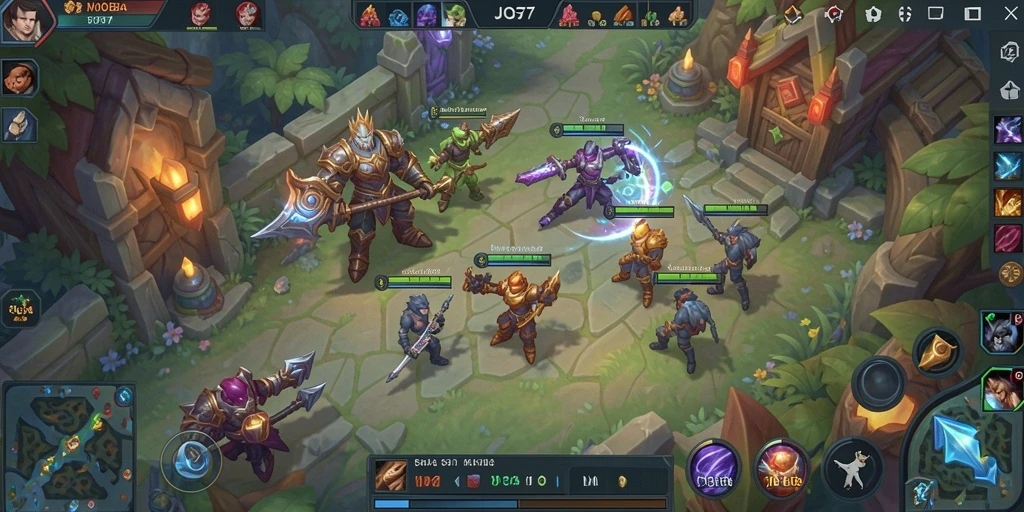 Tampilan gameplay seru dari JOS77 di arena MOBA.