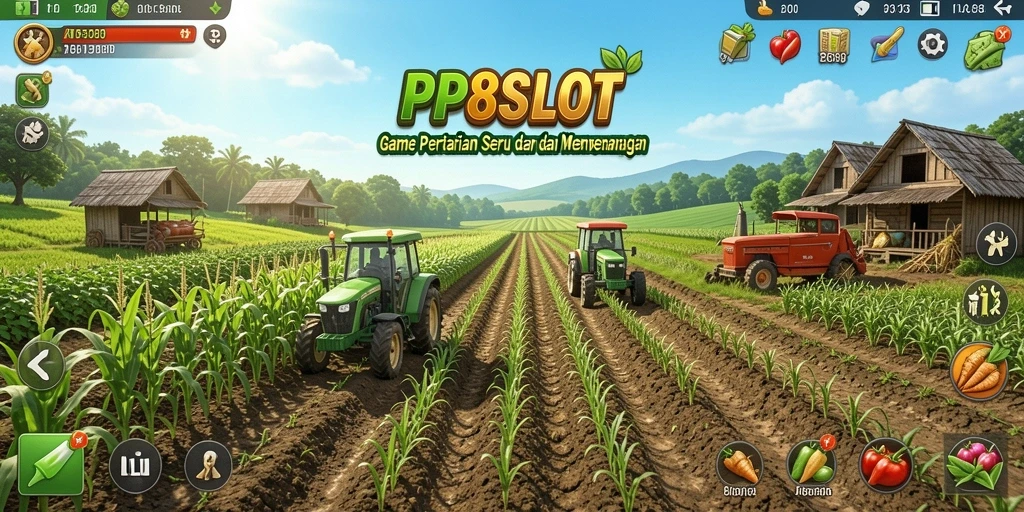 Tampilan gameplay menarik dari PP8SLOT dengan aktivitas bertani.