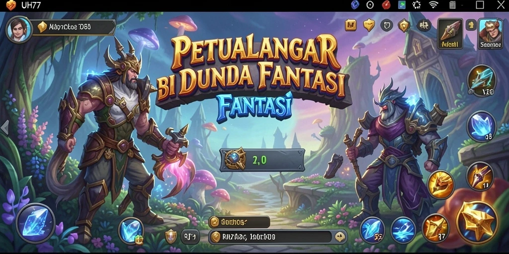 Screenshot utama UH77 menampilkan gameplay petualangan yang menegangkan.